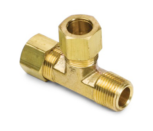 72# Brass Male Run Tee Compression Fitting